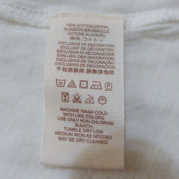 Small Free People White Cotton Embroidered Penny Tee Peasant Blouse Lace Sleeves - Picture 5 of 6